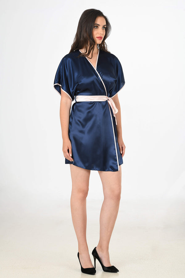 Woman Satin Carte Dressing Gown