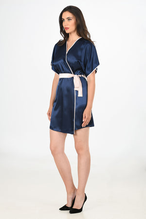Woman Satin Carte Dressing Gown