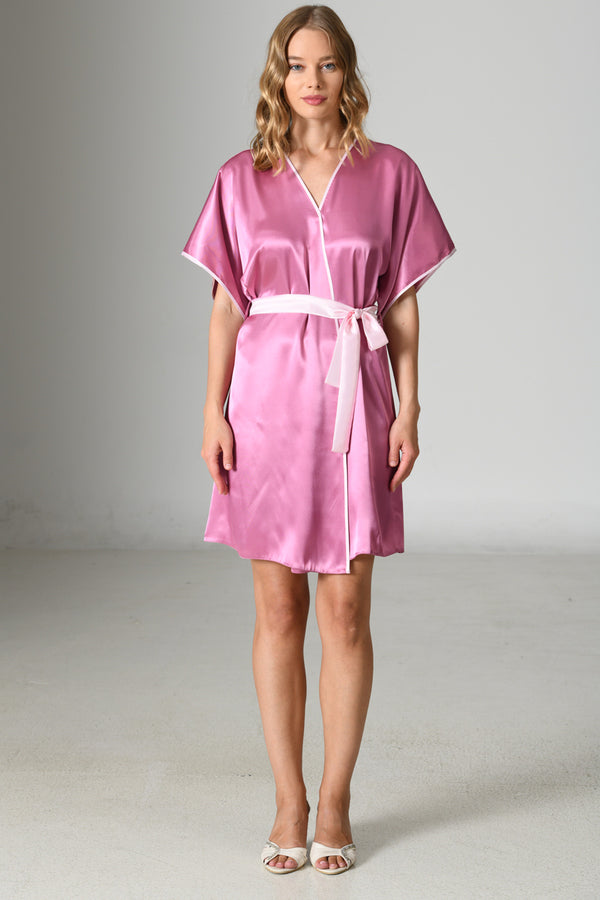 Woman Satin Petunia Dressing Gown