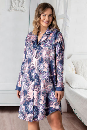 Woman Satin Exclusive Big Size Ethnic Shirt