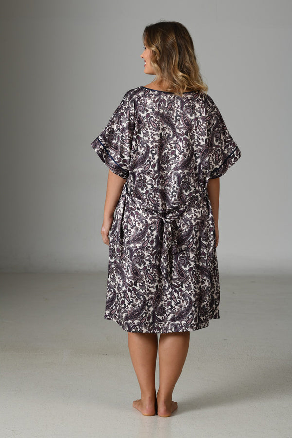 Woman Satin Exclusive Big Size Cosmos Dress