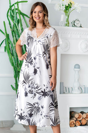 Woman Satin Pimenta Big Size Long Tunic