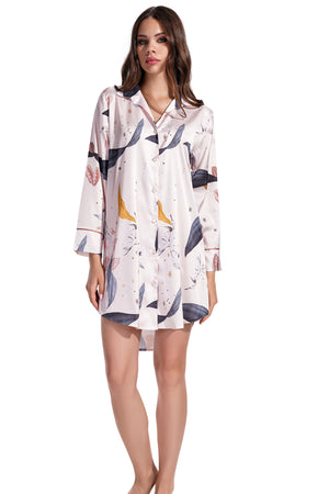 Woman Exclusive Satin Cream Shirt