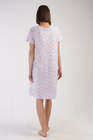 Woman Serra Short Sleeve Grandma Nightgown