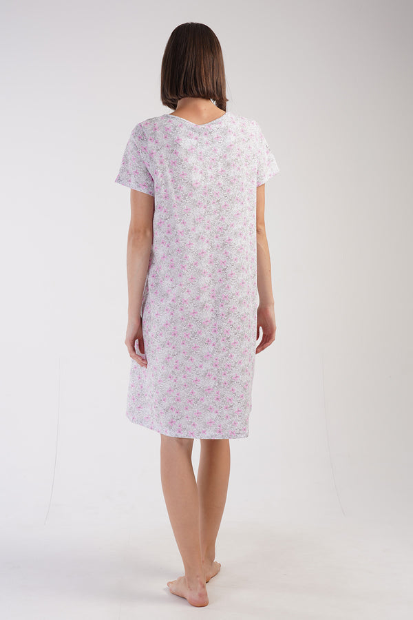 Woman Serra Short Sleeve Grandma Nightgown