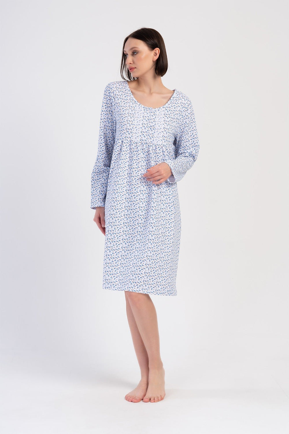 KADIN PATLI UZUN KOL IKI IPLIK GECELIK 161711 - Vienetta1.GrupROSEBLOOM