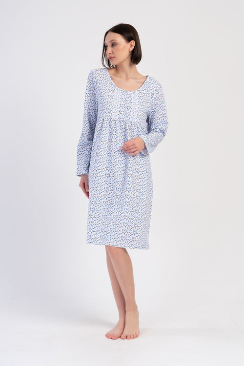 KADIN PATLI UZUN KOL IKI IPLIK GECELIK 161711 - Vienetta1.GrupROSEBLOOM