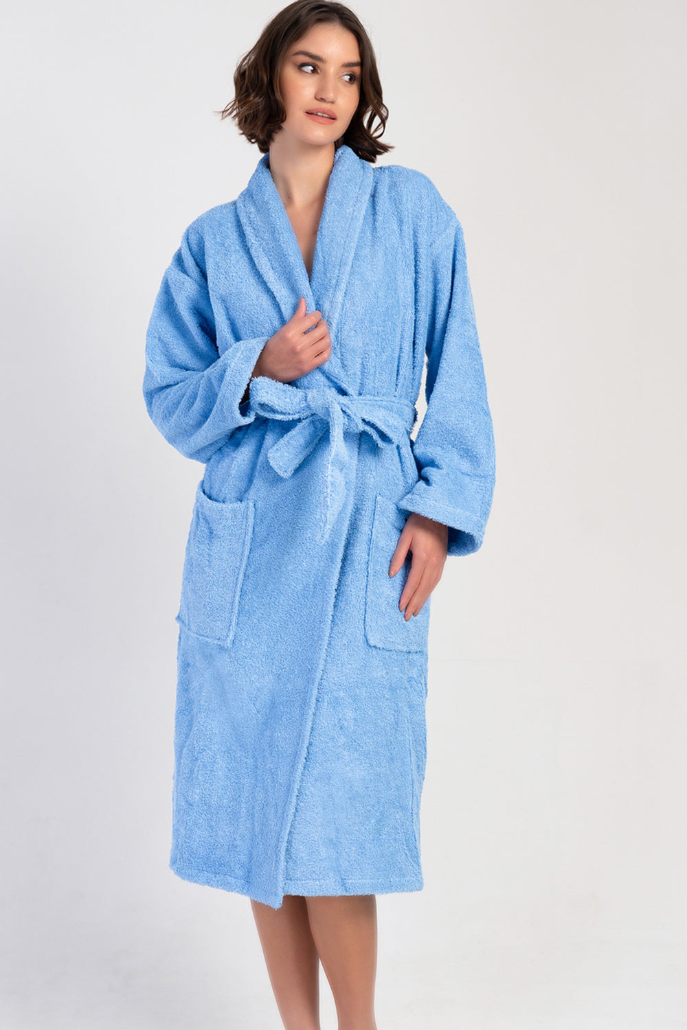 KADIN SAL YAKA UZUN BOY BORNOZ 161713 - Vienetta1.GrupPINK