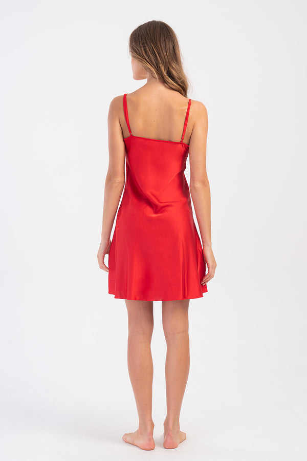 Woman Satin Exclusive Red Tunic
