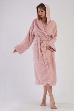 Woman Bukle Nare Hoodie Detail Bathrobe