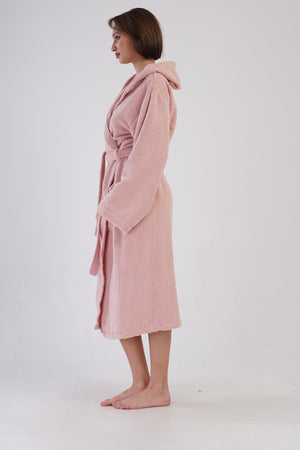 Woman Bukle Nare Hoodie Detail Bathrobe
