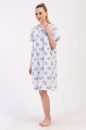 KADIN SUPREM KISA KOL KISA BOY GECELIK 161779 - Vienetta1.GrupA.MAVI