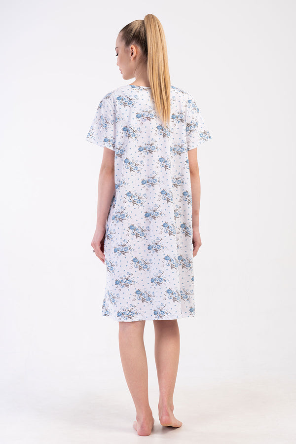 KADIN SUPREM KISA KOL KISA BOY GECELIK 161779 - Vienetta1.GrupA.MAVI