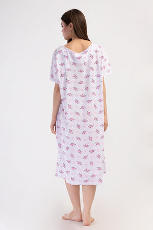 Woman Cotton Big Size Sayen Grandma Nightgown