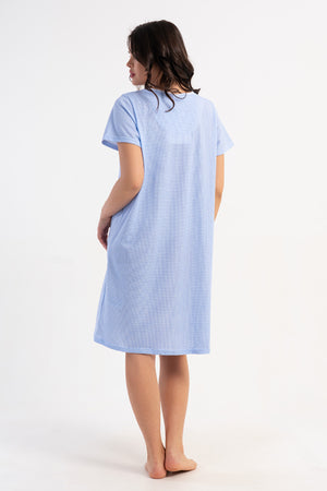 KADIN SUPREM KISA KOL KISA BOY MARAS GECELIK 161885 - Vienetta1.GrupA.MAVI