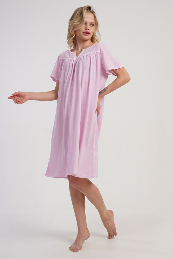 KADIN SUPREM KISA KOL KISA BOY MARAS GECELIK 161885 - Vienetta1.GrupBABY PINK