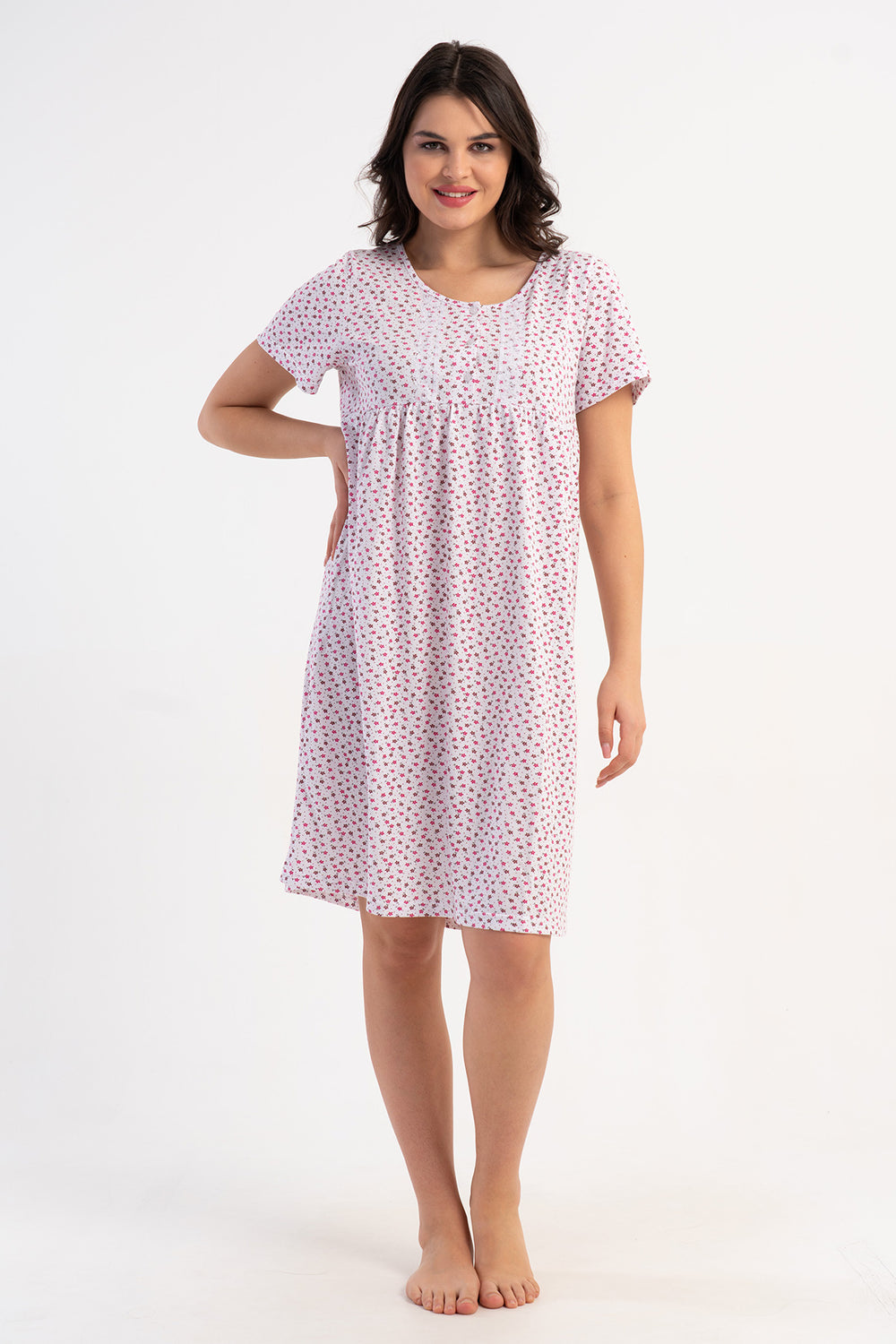 KADIN SUPREM KISA KOL KISA BOY MARAS GECELIK 161887 - Vienetta1.GrupFUSYA