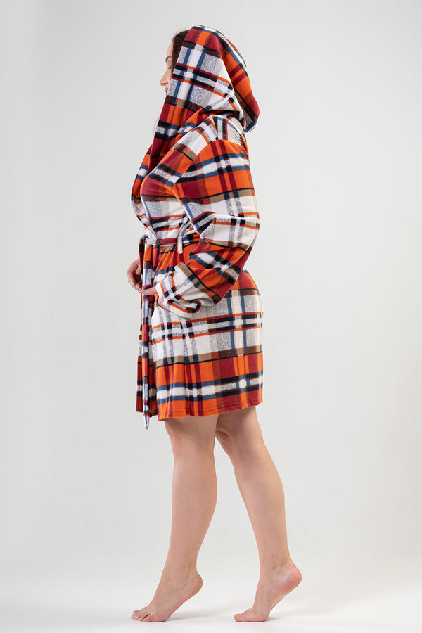 KADIN POLAR XXL KAPSONLU UZUN KOL KISA SABAHLIK 201005 - Vienetta1.GrupKAHVE