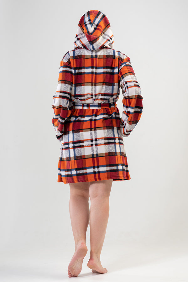 KADIN POLAR XXL KAPSONLU UZUN KOL KISA SABAHLIK 201005 - Vienetta1.GrupKAHVE