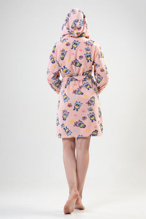 KADIN POLAR KAPSONLU CEPLI KISA SABAHLIK 201008 - Vienetta1.GrupGRAY MELANGE