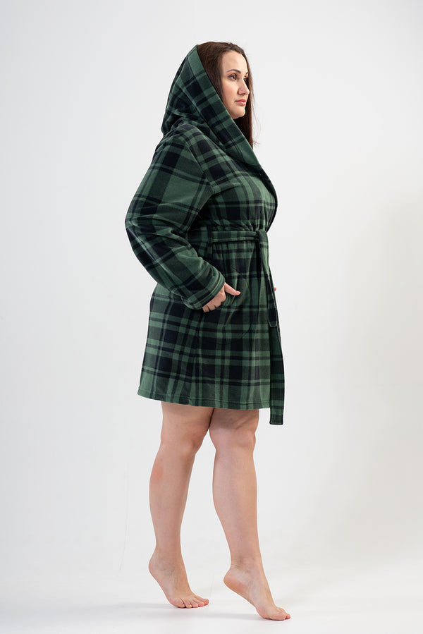 KADIN POLAR XXL KAPSONLU UZUN KOL KISA SABAHLIK 201025 - Vienetta1.GrupSIYAH