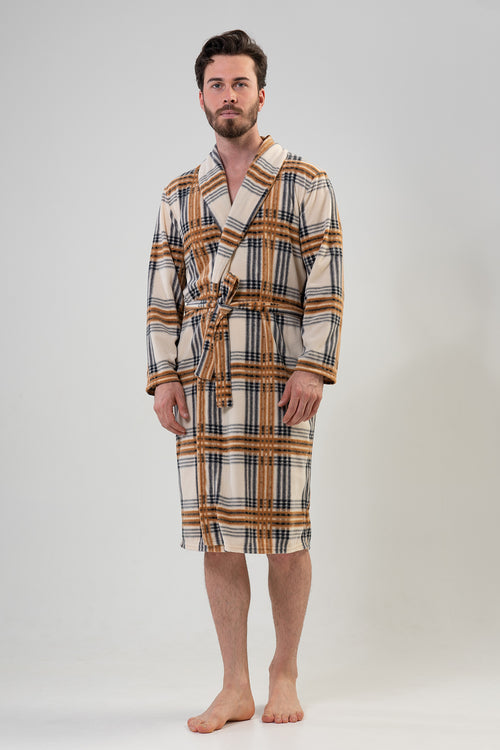 ERKEK POLAR SAL YAKALI UZUN KOL UZUN CEPLI SABAHLIK 201032 - Vienetta1.GrupBROWN