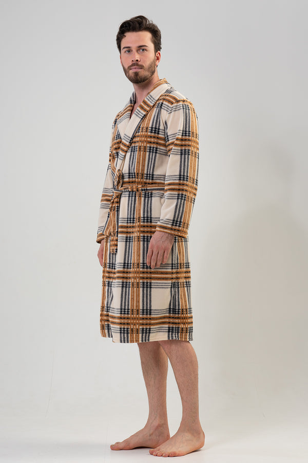 ERKEK POLAR SAL YAKALI UZUN KOL UZUN CEPLI SABAHLIK 201032 - Vienetta1.GrupBROWN