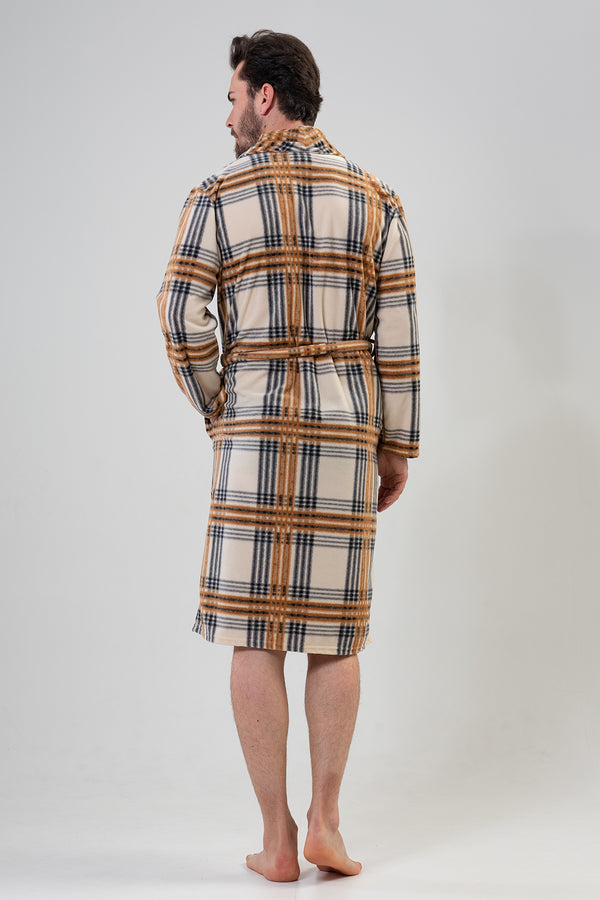 ERKEK POLAR SAL YAKALI UZUN KOL UZUN CEPLI SABAHLIK 201032 - Vienetta1.GrupBROWN