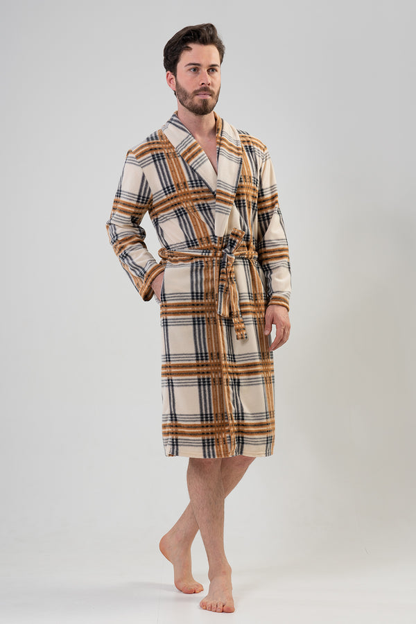 ERKEK POLAR SAL YAKALI UZUN KOL UZUN CEPLI SABAHLIK 201032 - Vienetta1.GrupBROWN