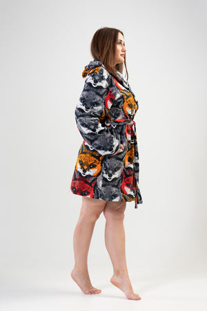 KADIN POLAR XXL KAPSONLU UZUN KOL KISA SABAHLIK 201040 - Vienetta1.GrupGRI