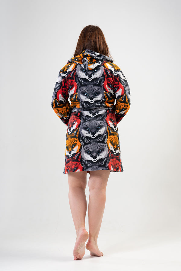 KADIN POLAR XXL KAPSONLU UZUN KOL KISA SABAHLIK 201040 - Vienetta1.GrupGRI