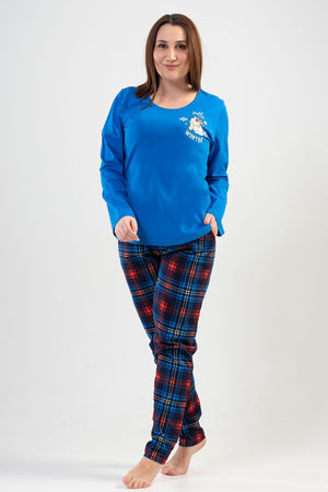 KADIN SUPREM XXL UZUN KOL PIJAMA TAKIM 201093 - Vienetta1.GrupSAX