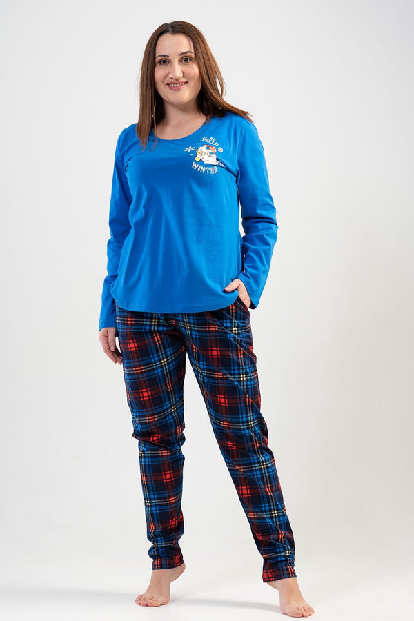 KADIN SUPREM XXL UZUN KOL PIJAMA TAKIM 201093 - Vienetta1.GrupSAX