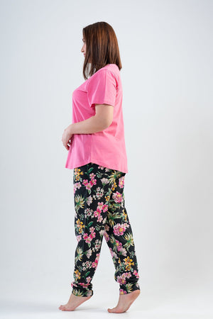 KADIN SUPREM XXL KISA KOL PIJAMA TAKIM 201105 - Vienetta1.GrupSWEETPINK