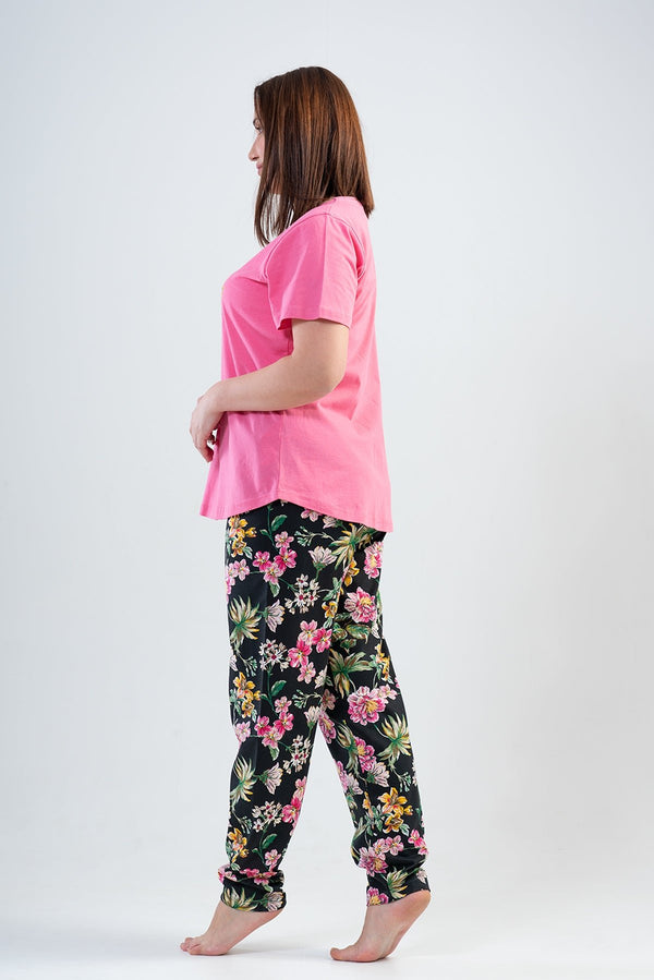 KADIN SUPREM XXL KISA KOL PIJAMA TAKIM 201105 - Vienetta1.GrupSWEETPINK