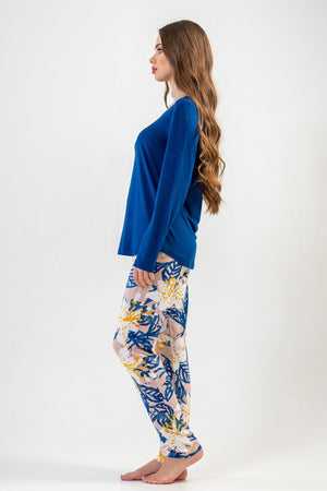 KADIN VISCON UZUN KOL PIJAMA TAKIM 202064 - Vienetta1.GrupINDIGO