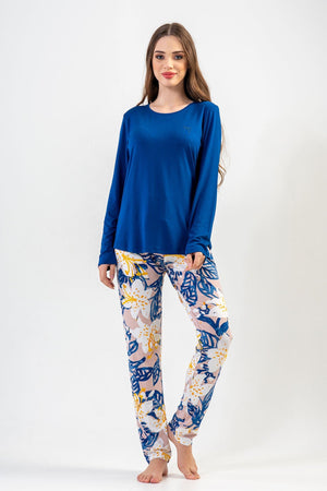 KADIN VISCON UZUN KOL PIJAMA TAKIM 202064 - Vienetta1.GrupINDIGO