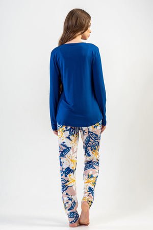 KADIN VISCON UZUN KOL PIJAMA TAKIM 202064 - Vienetta1.GrupINDIGO