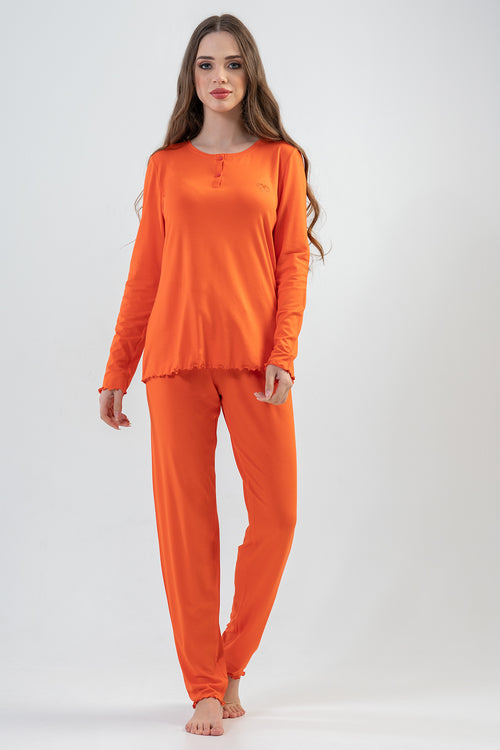 KADIN VISCON UZUN KOL PIJAMA TAKIM 202074 - Vienetta1.GrupSOMON