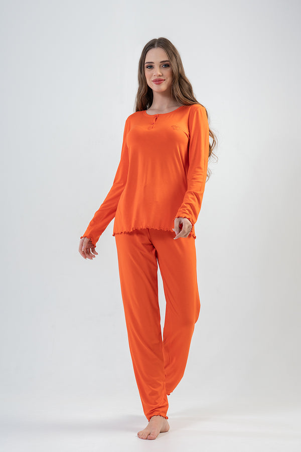 KADIN VISCON UZUN KOL PIJAMA TAKIM 202074 - Vienetta1.GrupSOMON