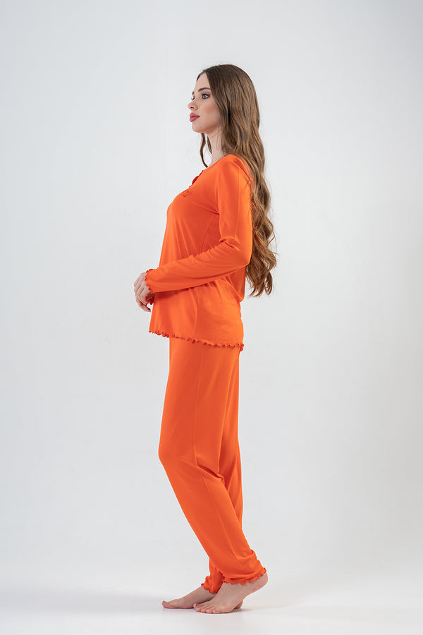 Woman Salmon Pyjama Set