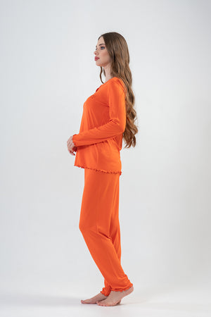 KADIN VISCON UZUN KOL PIJAMA TAKIM 202074 - Vienetta1.GrupSOMON