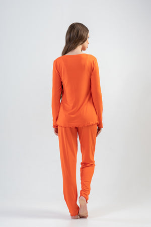 KADIN VISCON UZUN KOL PIJAMA TAKIM 202074 - Vienetta1.GrupSOMON