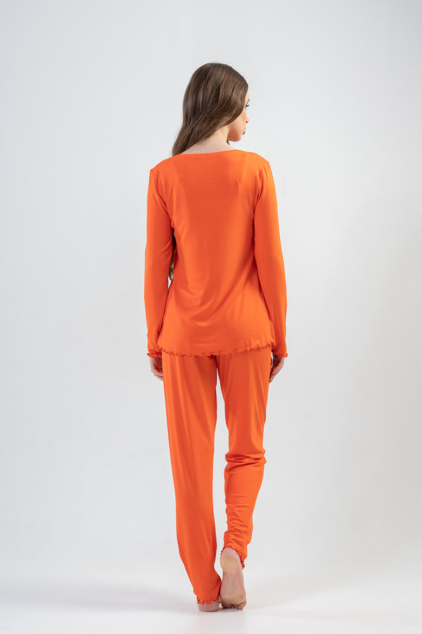 KADIN VISCON UZUN KOL PIJAMA TAKIM 202074 - Vienetta1.GrupSOMON