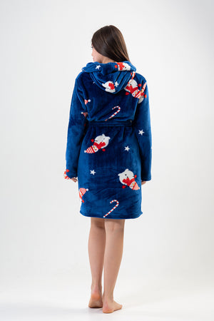 Woman Soft Christmas Dressing Gown