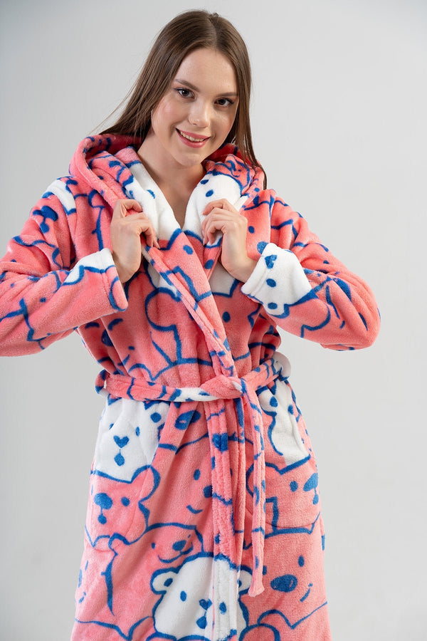 KADIN SOFT UZUN KOL UZUN SABAHLIK 202093 - Vienetta1.GrupPINK