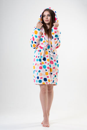 Woman Colorly Dressing Gown