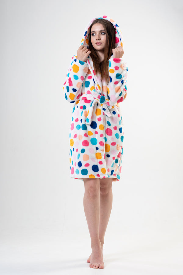 Woman Colorly Dressing Gown
