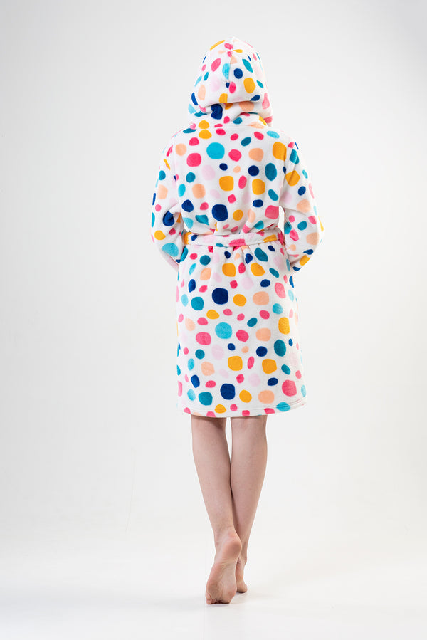 Woman Colorly Dressing Gown