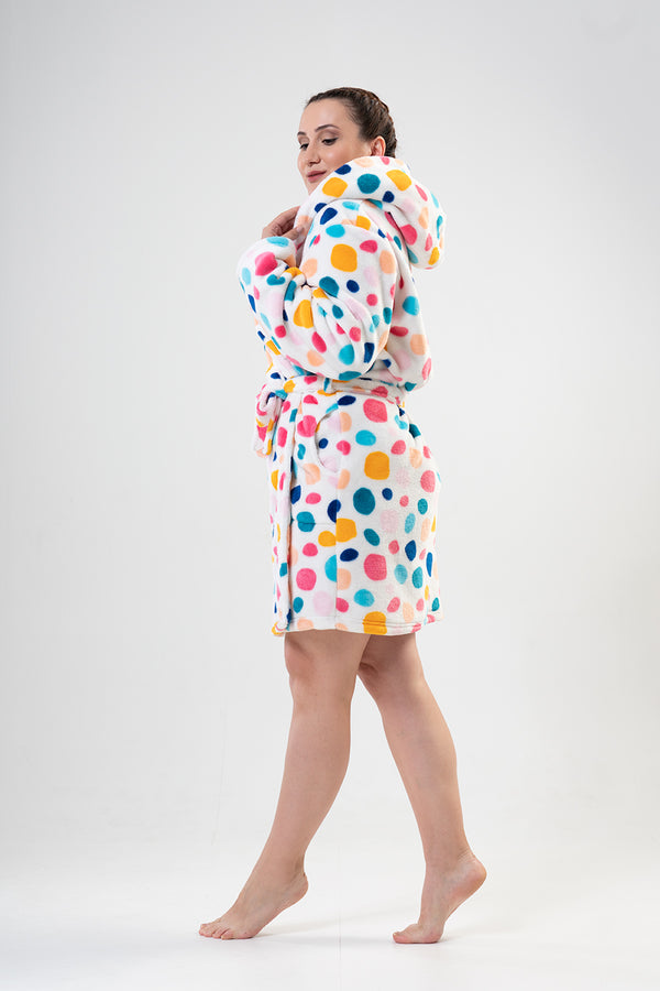 Woman Big Size Colorly Dressing Gown